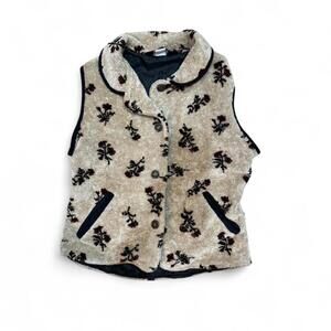 Vintage Black Diamond fleece button up vest